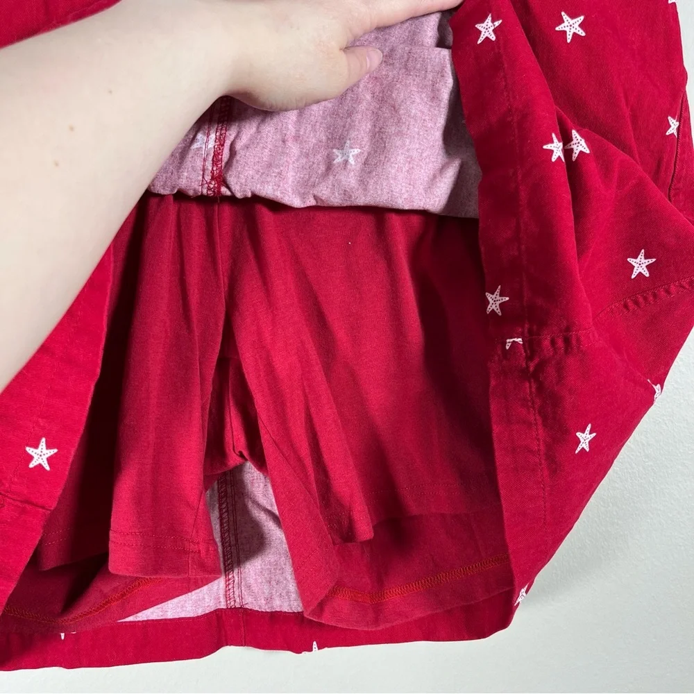 Woman Within Red Skort with White Starfish Pattern Women’s Plus Size 18W